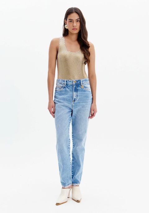 Calça Jeans Luna Mom Cintura Alta