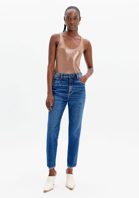 Calça Jeans Mom Com Cintura Alta Luna