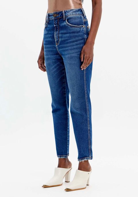 Calça Jeans Mom Com Cintura Alta Luna