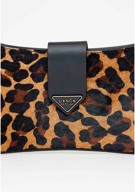 Bolsa Shoulder Bag Couro Pelo Leopardo