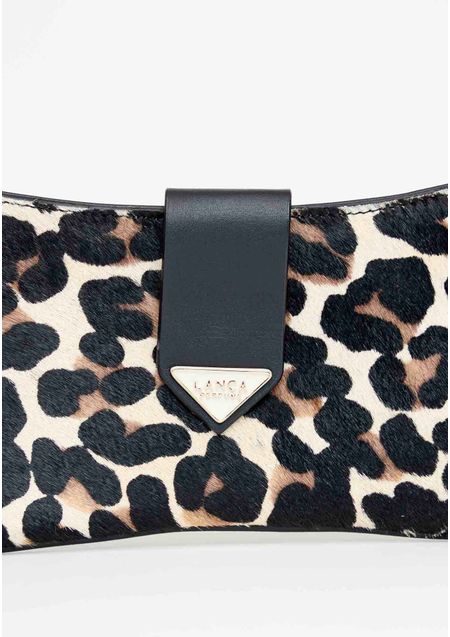 Bolsa Shoulder Bag Couro Pelo Leopardo
