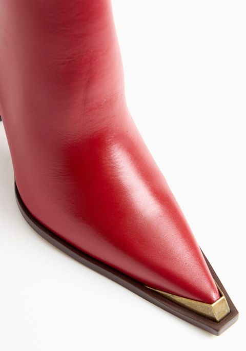 Bota Couro Cano Curto Salto Bloco