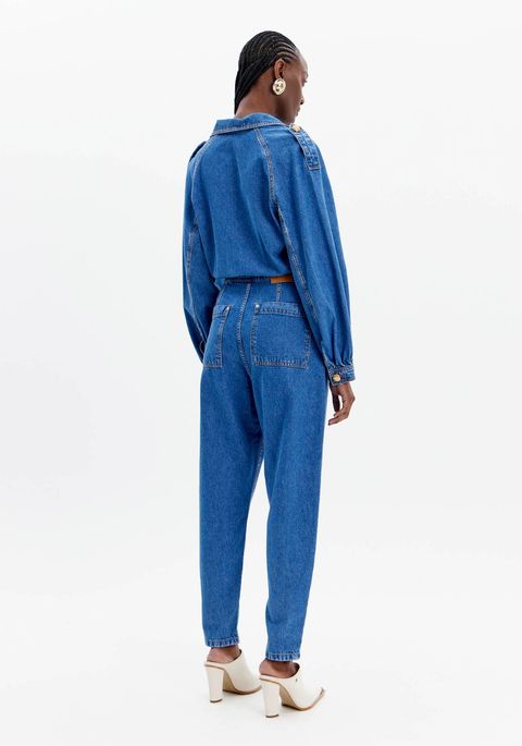 Macacão Jeans Longo Slouchy