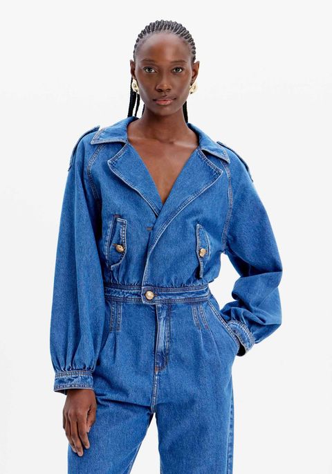 Macacão Jeans Longo Slouchy