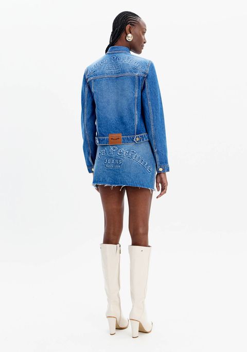 Saia Jeans Comfort Cintura Alta Barra A Fio