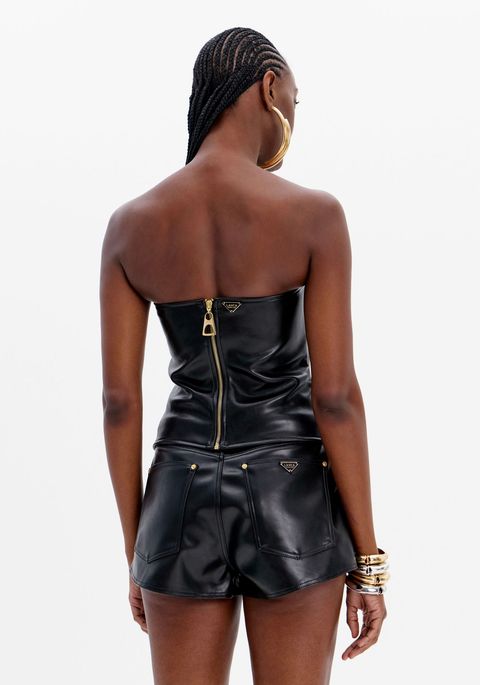 Blusa Corset Com Zíper E Recorte Frontal