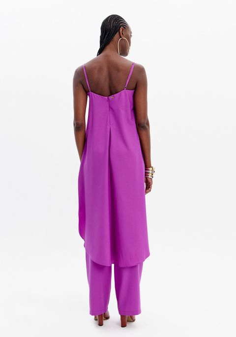 Calça Alfaiataria Full Length Com Bolsos