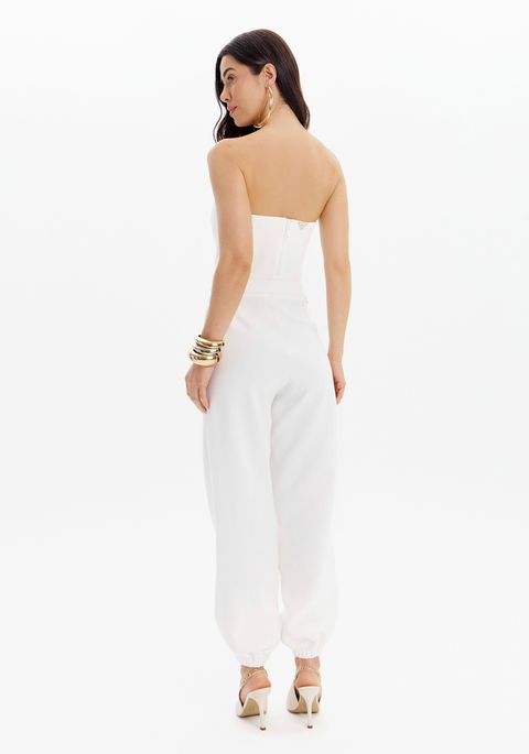 Calça Jogging Com Bolsos E Cintura Alta