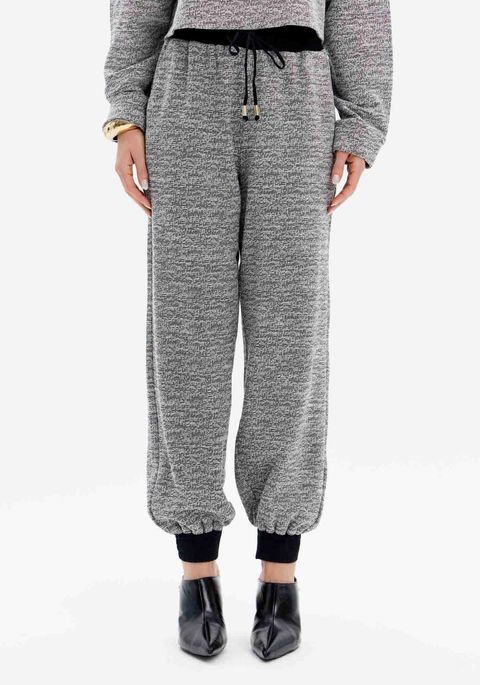 Calça Jogging Cintura Alta Com Cordão