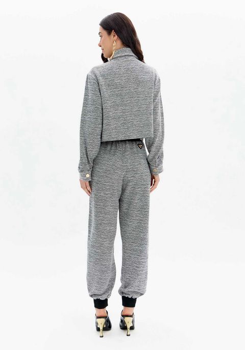 Calça Jogging Cintura Alta Com Cordão
