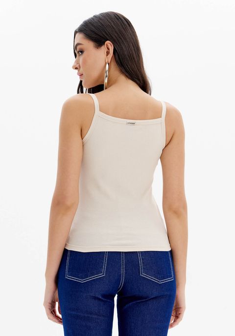 Blusa Regata Básica De Alças Com Name