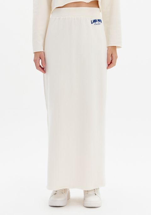 Saia Moletom Super Midi Reta Com Cintura Alta