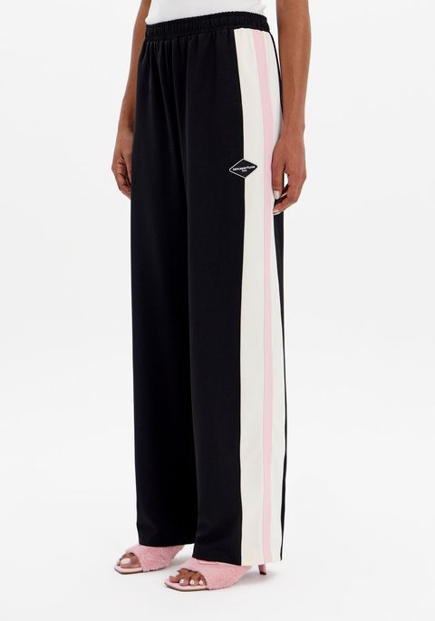 Calça Full Length Cintura Alta Recortes