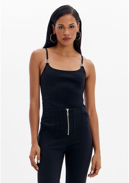 Blusa Justa Com Logo Na Alça