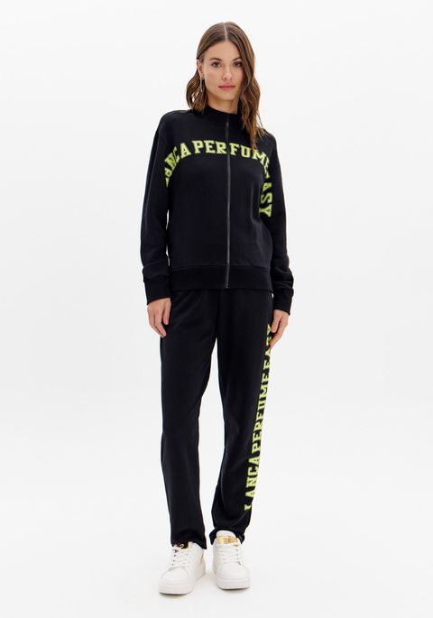 Calça Slim Com Cintura Alta E Assinatura Lateral