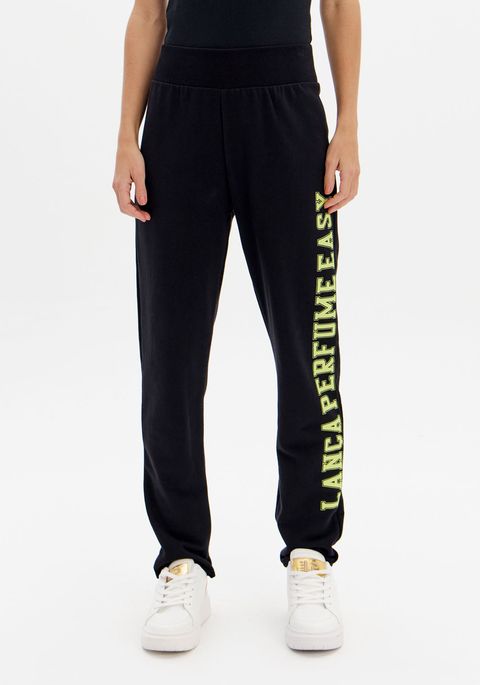 Calça Slim Com Cintura Alta E Assinatura Lateral