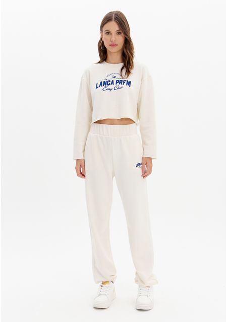 Calça Moletom Jogging Com Bolsos