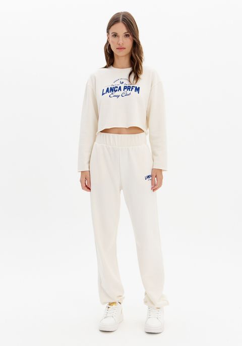 Calça Moletom Jogging Com Bolsos