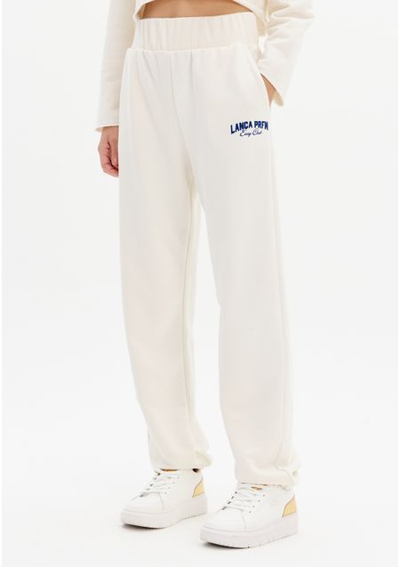 Calça Moletom Jogging Com Bolsos