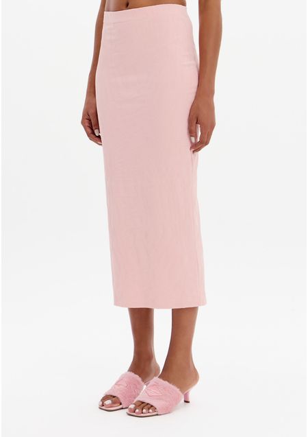 Saia Super Midi Cintura Alta Jacquard