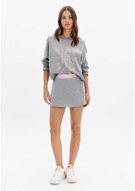Short Saia Evasê Com Gorgurão