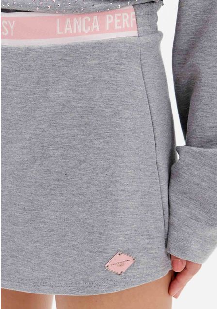 Short Saia Evasê Com Gorgurão