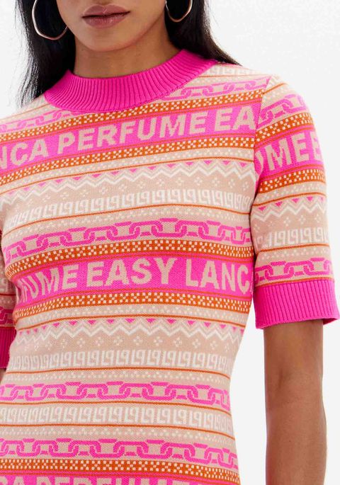 Vestido Tricot Curto Justo Com Mangas Curtas