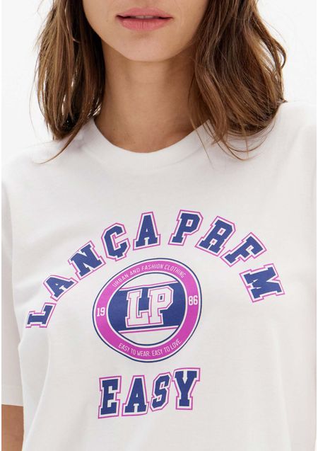 Blusa T-shirt Descolada Com Silk