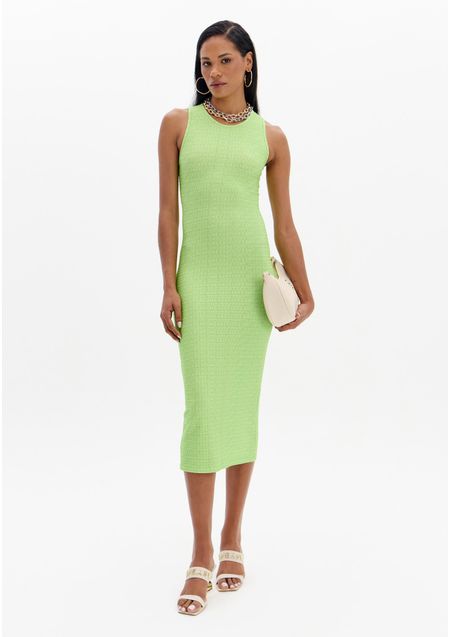 Vestido Justo Super Midi Sem Mangas