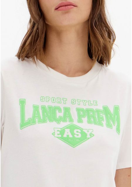 Blusa T-shirt Com Name E Gola Redonda