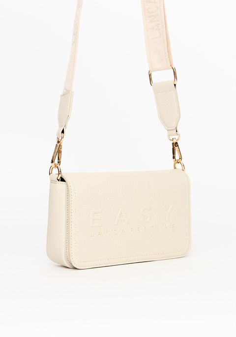 Bolsa Crossbody Com Estampa Logo Em Relevo