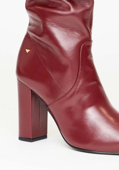 Bota Couro Slouchy Cano Longo