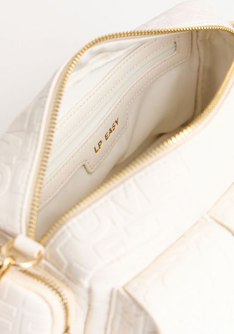 Bolsa Shoulder Bag Com Bolsos E Logo Metalizada