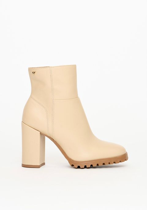 Bota Couro Tratorada Salto Bloco