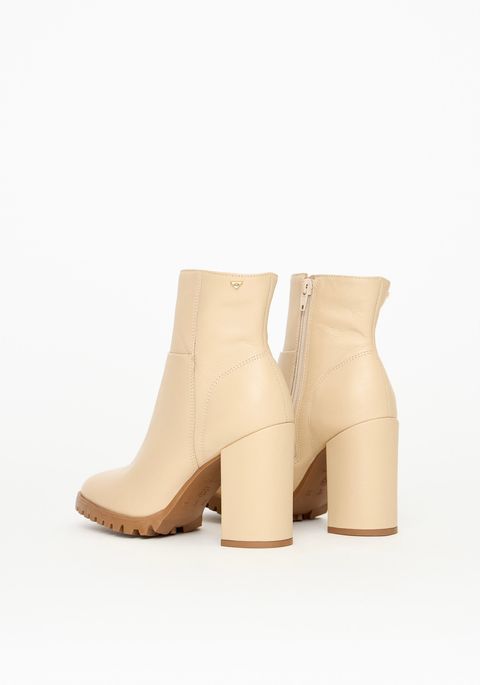 Bota Couro Tratorada Salto Bloco
