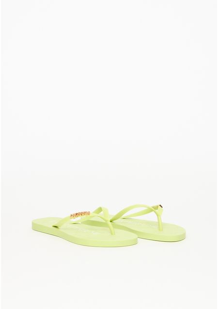 Chinelo De Tiras Com Letreiro