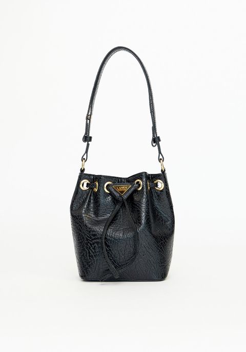 Bolsa Bucket Bag Com Enfeite Triangular