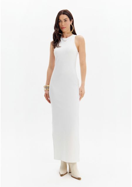 Vestido Super Midi Decote Costas