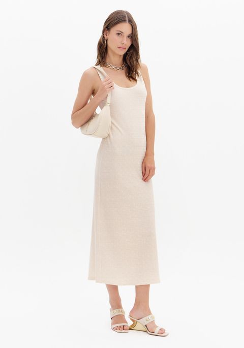 Vestido Super Midi Decote U