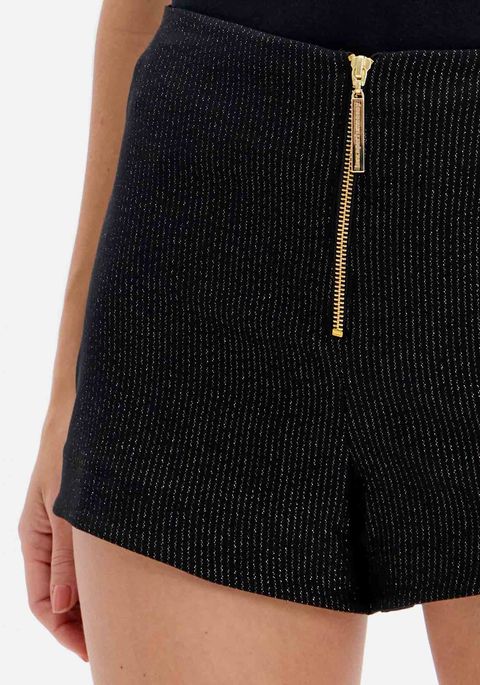 Short Hot Pants Com Zíper Frontal