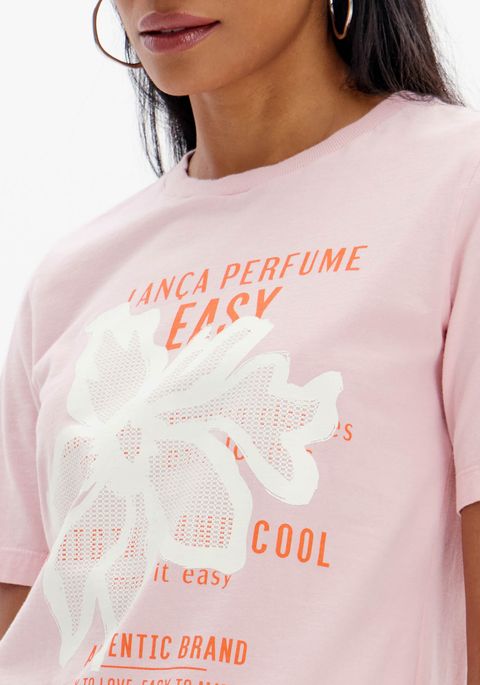 Blusa T-shirt Estampa E Manga Curta