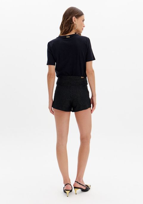 Short Hot Pants Com Zíper Frontal