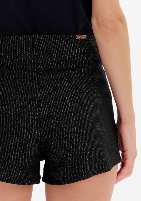 Short Hot Pants Com Zíper Frontal