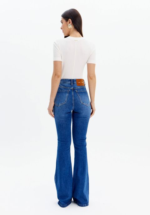 Calça Jeans Minerva Flare Com Cintura Super Alta