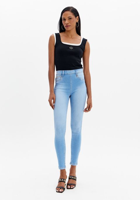 Calça Jeans Jegging Cintura Super Alta