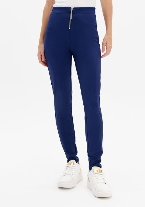 Calça Legging Montaria Cintura Alta Zíper