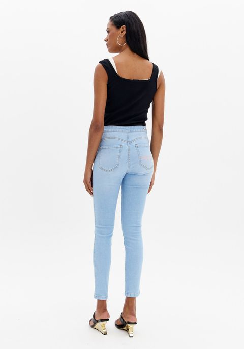 Calça Jeans Skinny Push Up Cintura Super Alta