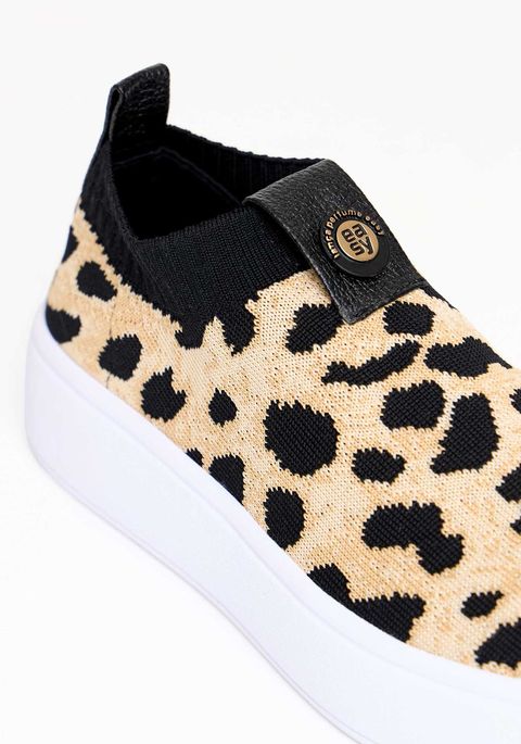 Tênis Knit Animal Print Easy