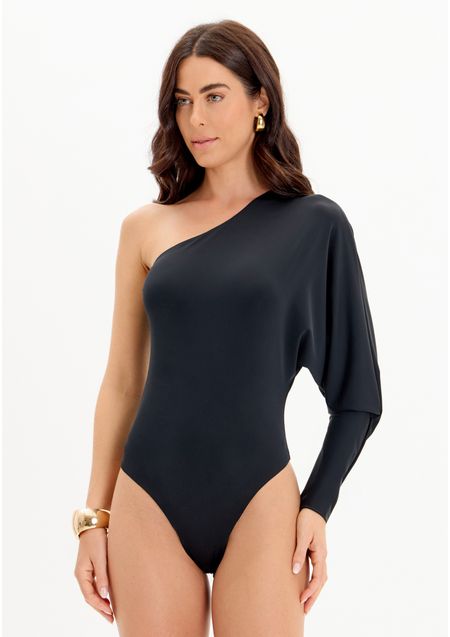 Body Ombro Único Com Manga Longa