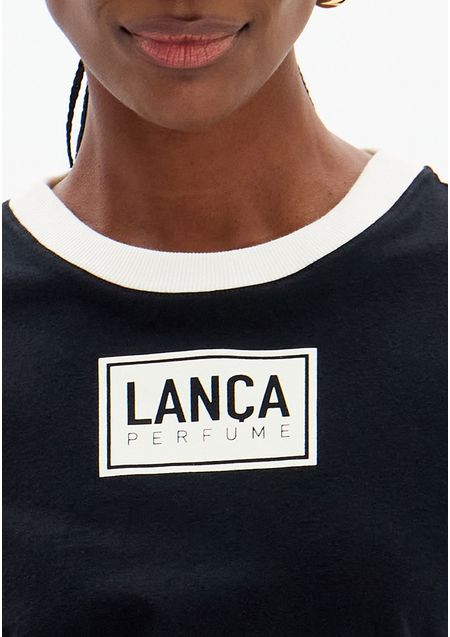 T-shirt Baby Look Manga Curta Bicolor